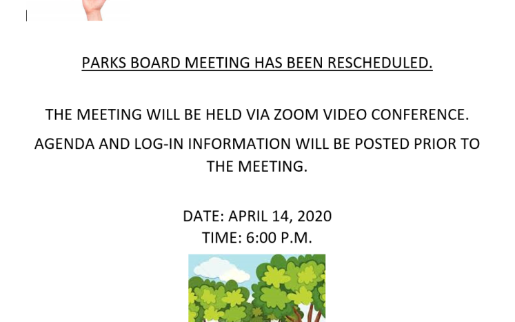 Rescheduled parks meeting
